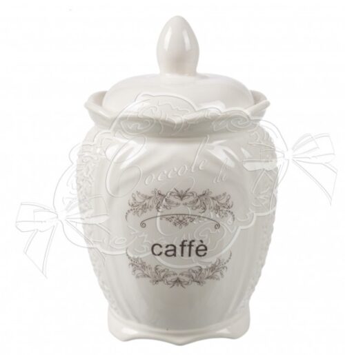 Set 3 barattoli in ceramica linea Rose - H17x11 cm - Coccole di casa - immagine 4