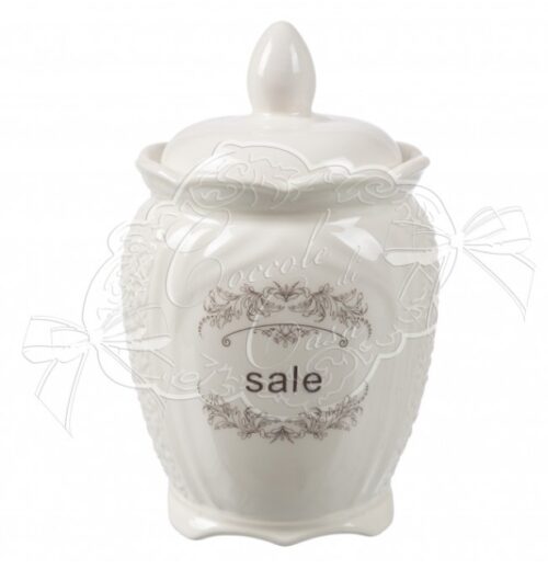 Set 3 barattoli in ceramica linea Rose - H17x11 cm - Coccole di casa - immagine 2