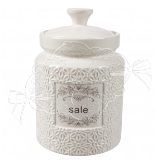 Set 3 barattoli in ceramica linea Daisy - H16x10 cm - Coccole di casa - immagine 4